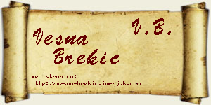 Vesna Brekić vizit kartica